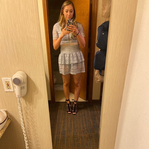 Light blue/gray cut out dress - Picture 3 of 3